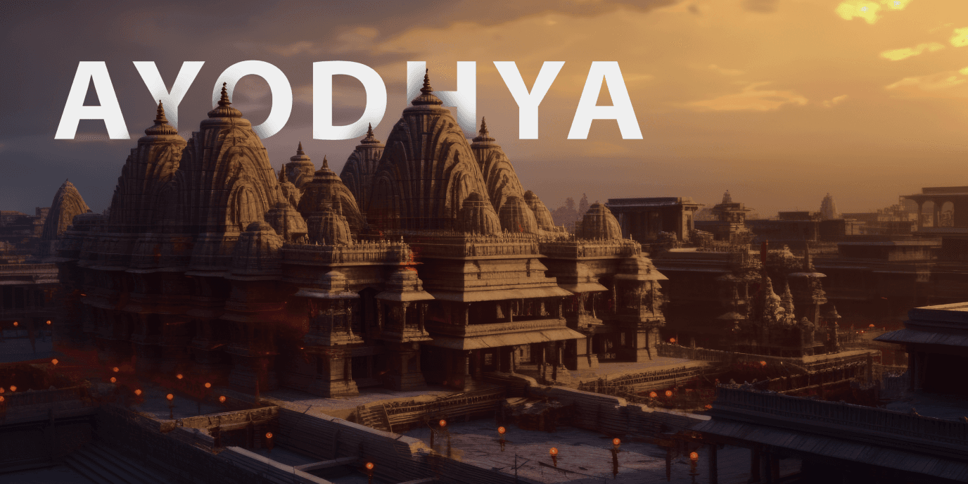 ram mandir image with ayodhya text